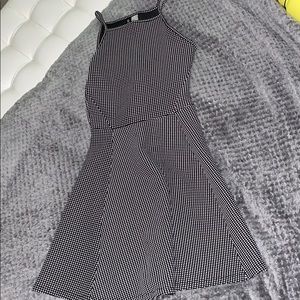 black and white dress